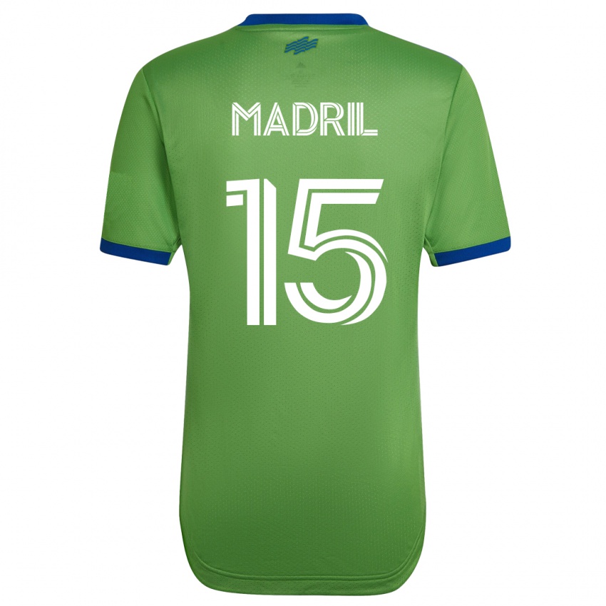 Niño Camiseta Emily Madril #15 Verde 1ª Equipación 2023/24 La Camisa