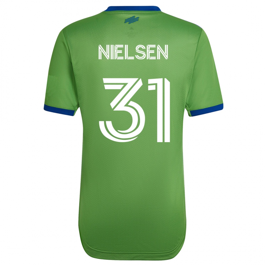 Niño Camiseta Madeline Nielsen #31 Verde 1ª Equipación 2023/24 La Camisa