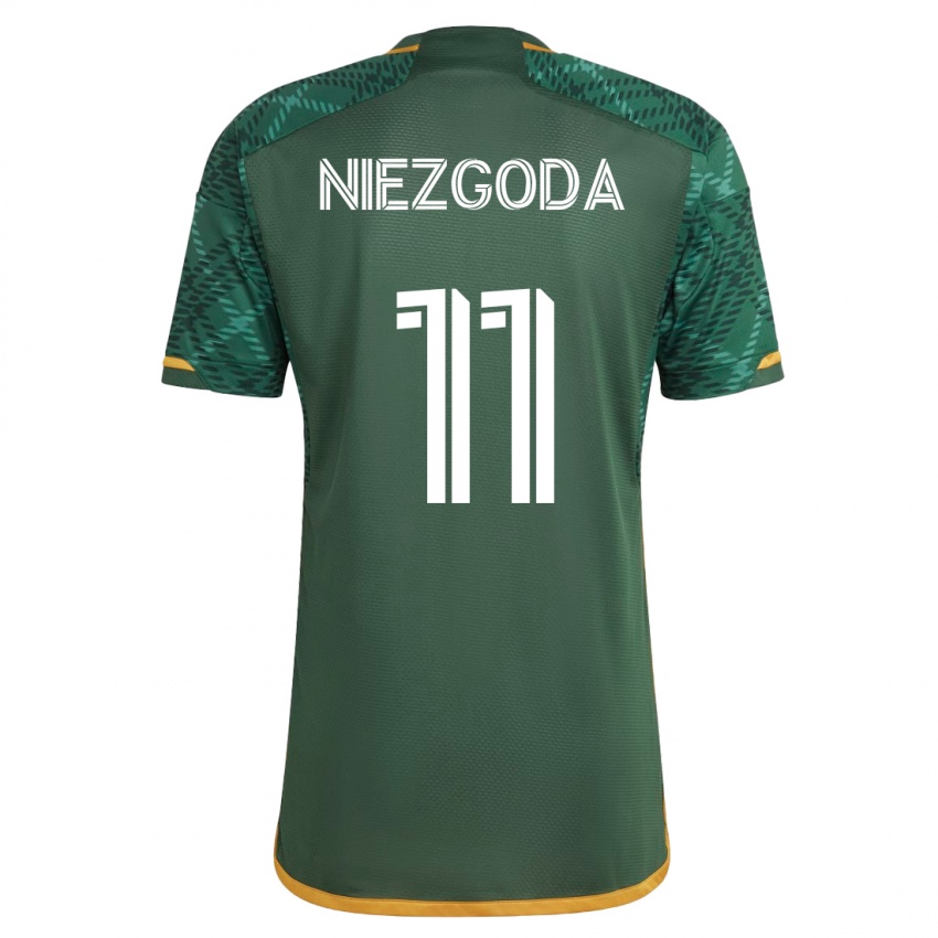 Niño Camiseta Jaroslaw Niezgoda #11 Verde 1ª Equipación 2023/24 La Camisa