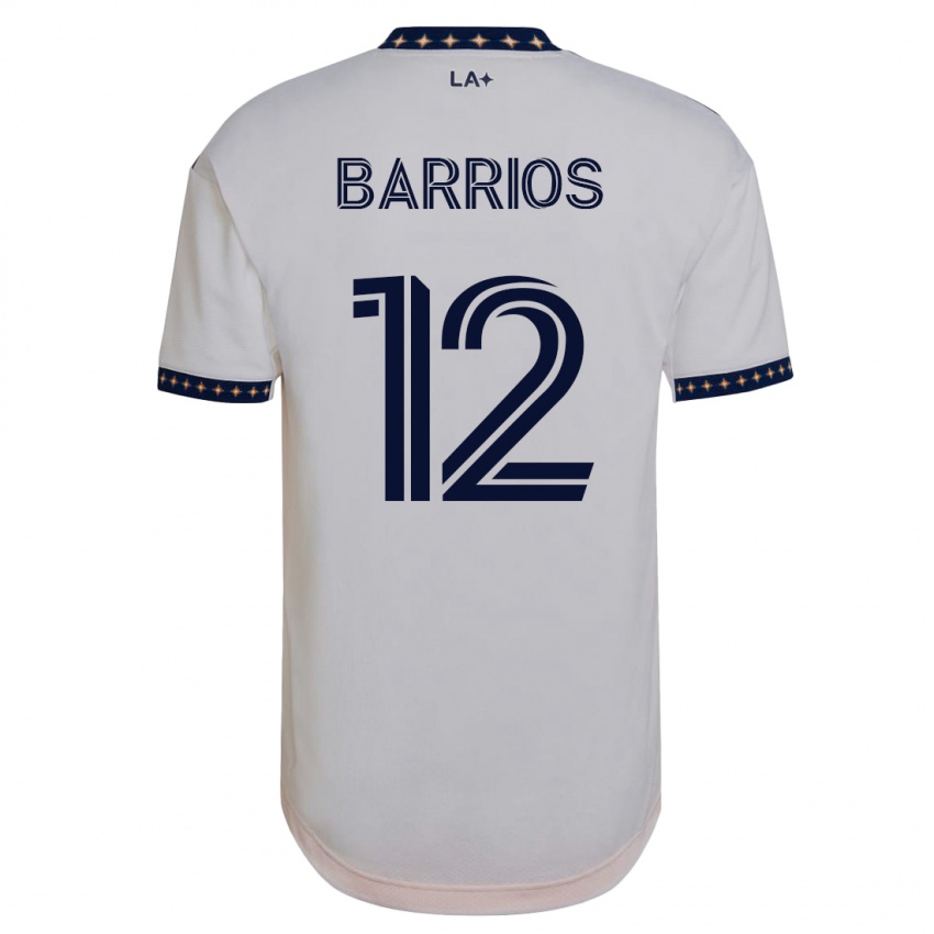 Niño Camiseta Michael Barrios #12 Blanco 1ª Equipación 2023/24 La Camisa