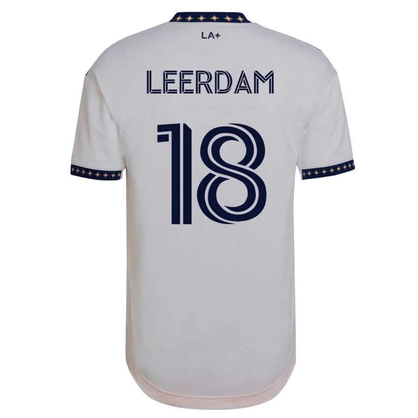Niño Camiseta Kelvin Leerdam #18 Blanco 1ª Equipación 2023/24 La Camisa