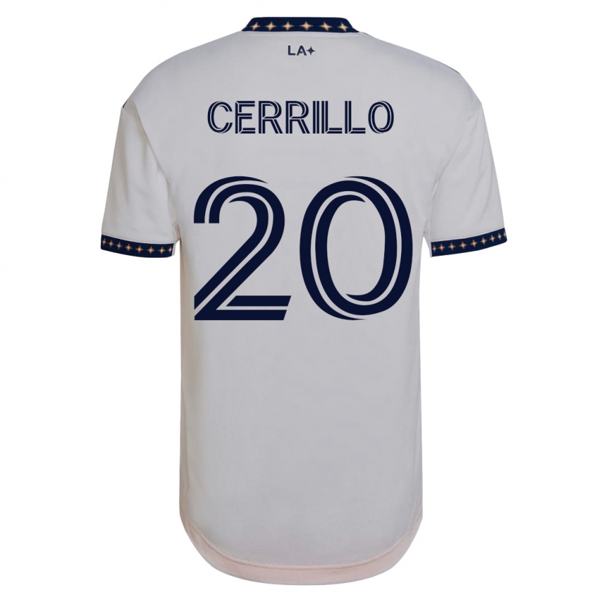 Niño Camiseta Edwin Cerrillo #20 Blanco 1ª Equipación 2023/24 La Camisa