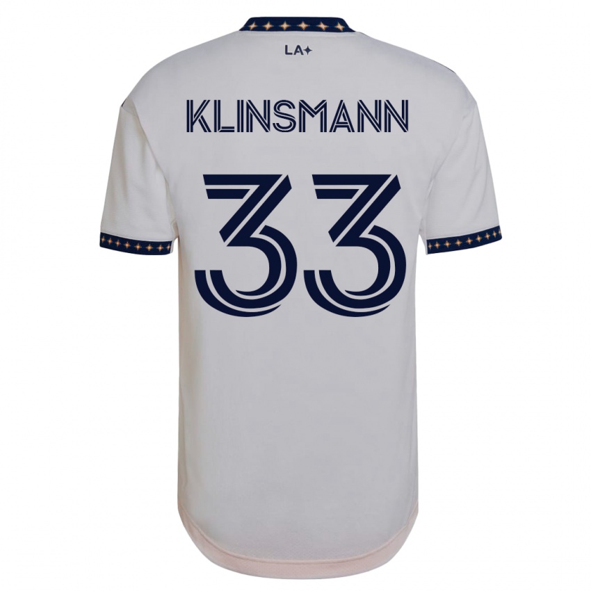 Niño Camiseta Jonathan Klinsmann #33 Blanco 1ª Equipación 2023/24 La Camisa