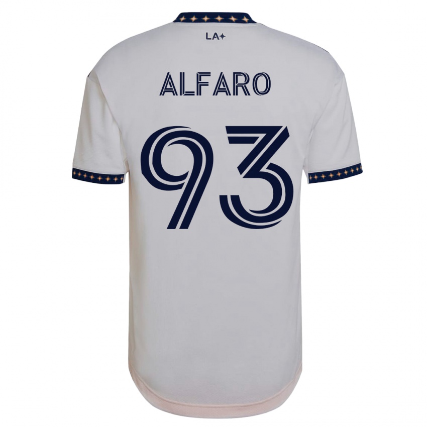 Niño Camiseta Tony Alfaro #93 Blanco 1ª Equipación 2023/24 La Camisa