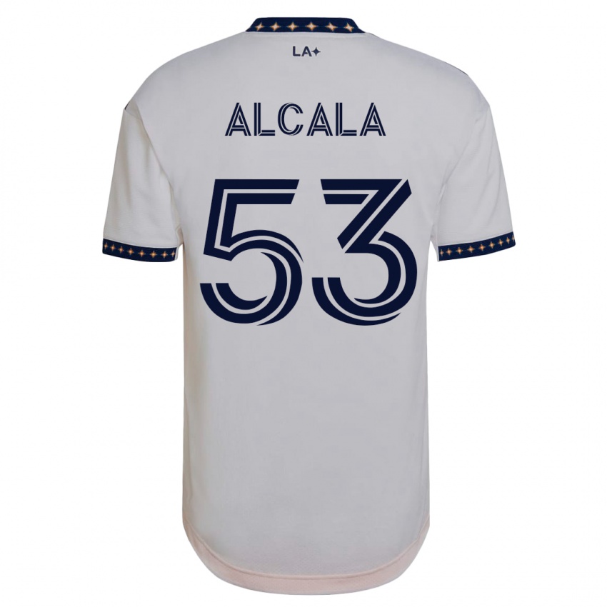 Niño Camiseta Álex Alcalá #53 Blanco 1ª Equipación 2023/24 La Camisa
