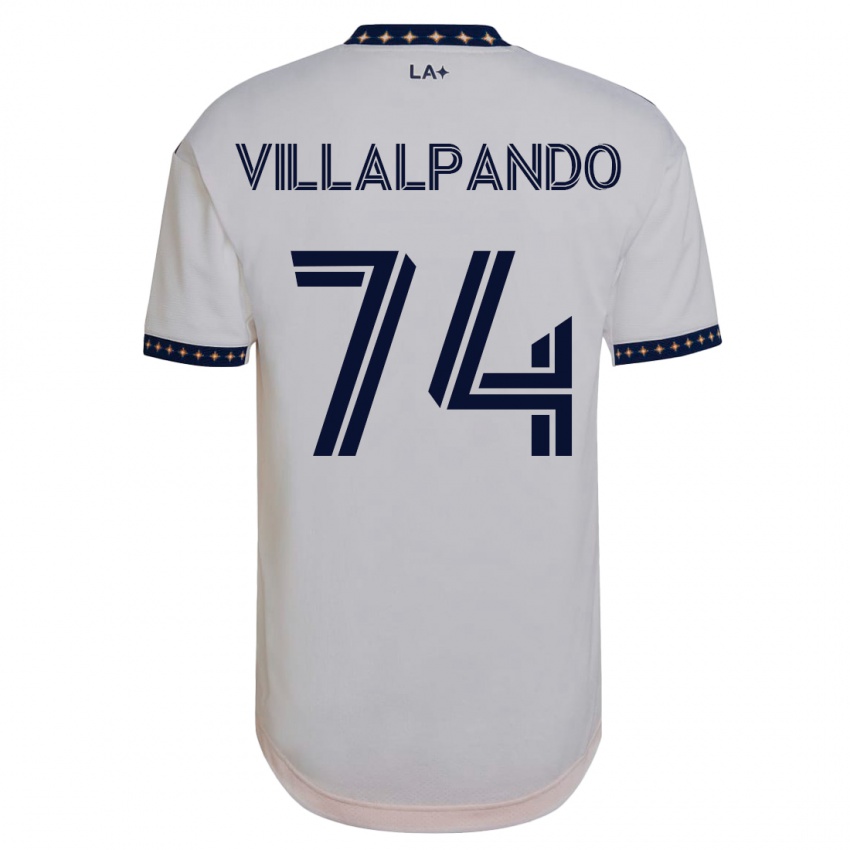 Niño Camiseta Sergio Villalpando #74 Blanco 1ª Equipación 2023/24 La Camisa
