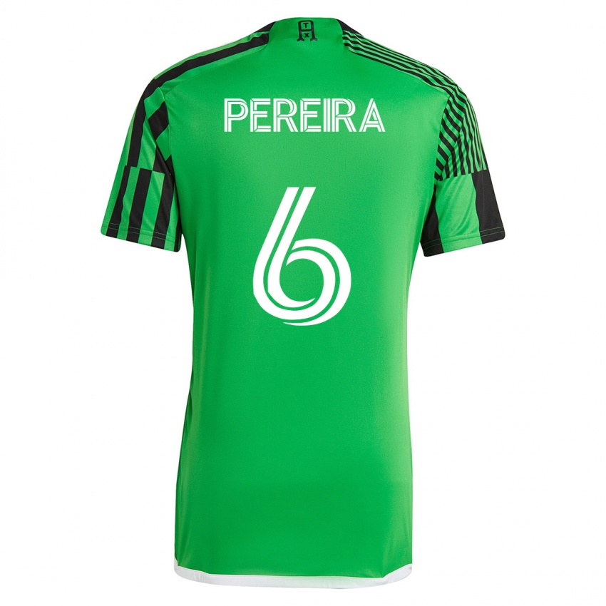 Niño Camiseta Daniel Pereira #6 Verde Negro 1ª Equipación 2023/24 La Camisa