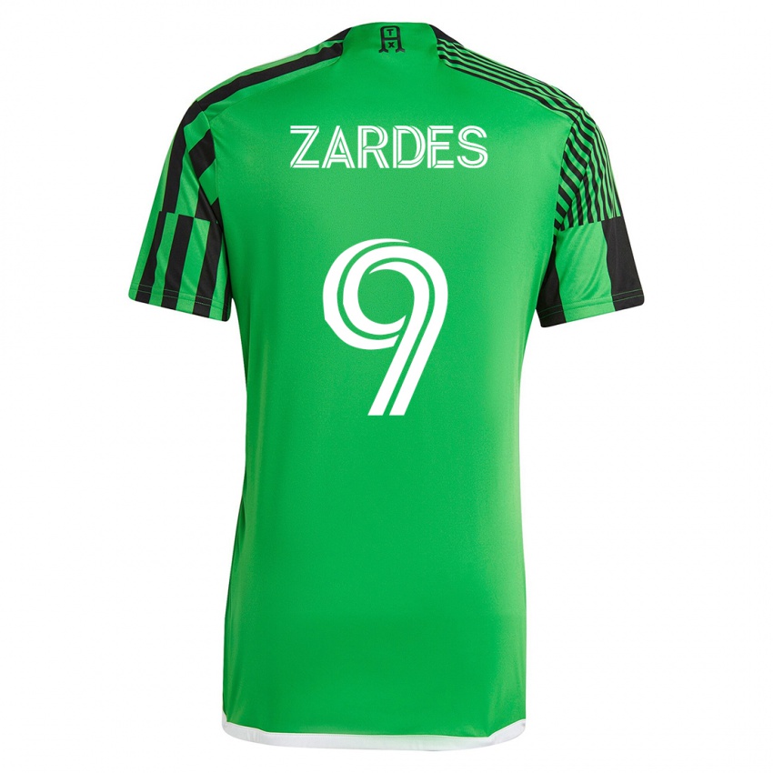 Niño Camiseta Gyasi Zardes #9 Verde Negro 1ª Equipación 2023/24 La Camisa