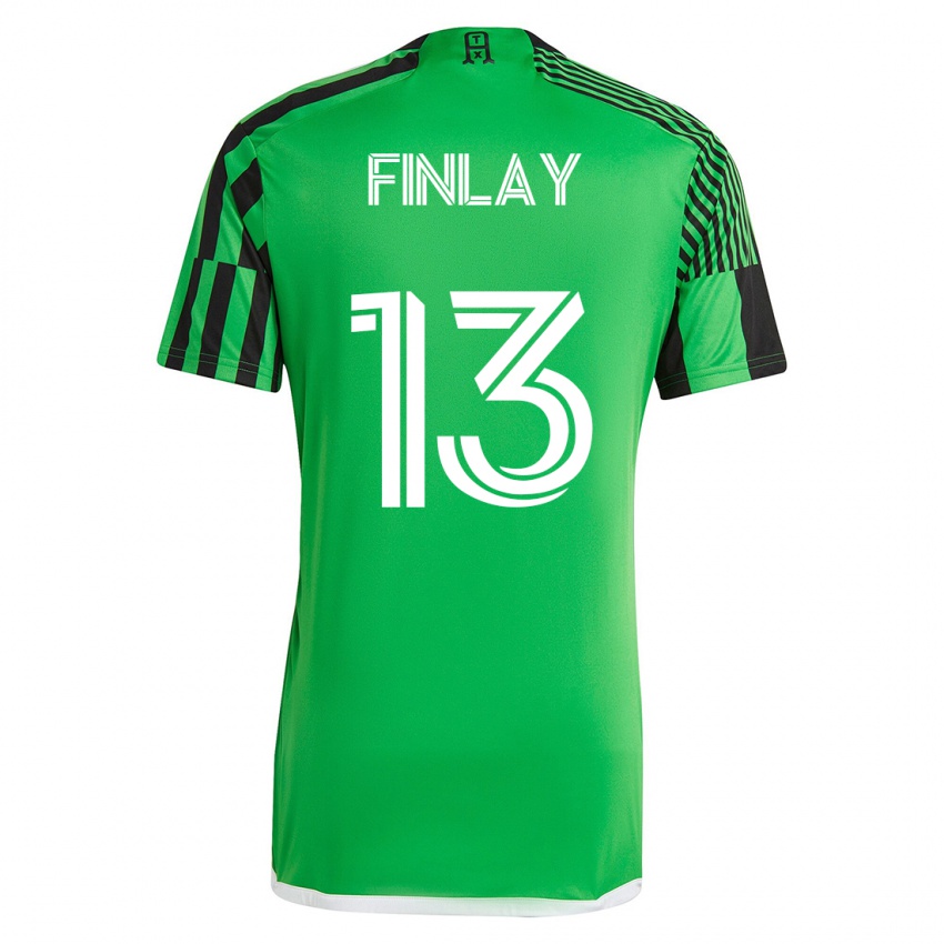 Niño Camiseta Ethan Finlay #13 Verde Negro 1ª Equipación 2023/24 La Camisa