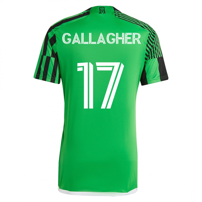 Niño Camiseta Jon Gallagher #17 Verde Negro 1ª Equipación 2023/24 La Camisa
