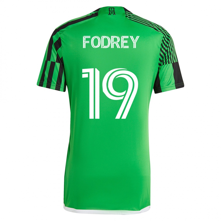 Niño Camiseta Cj Fodrey #19 Verde Negro 1ª Equipación 2023/24 La Camisa