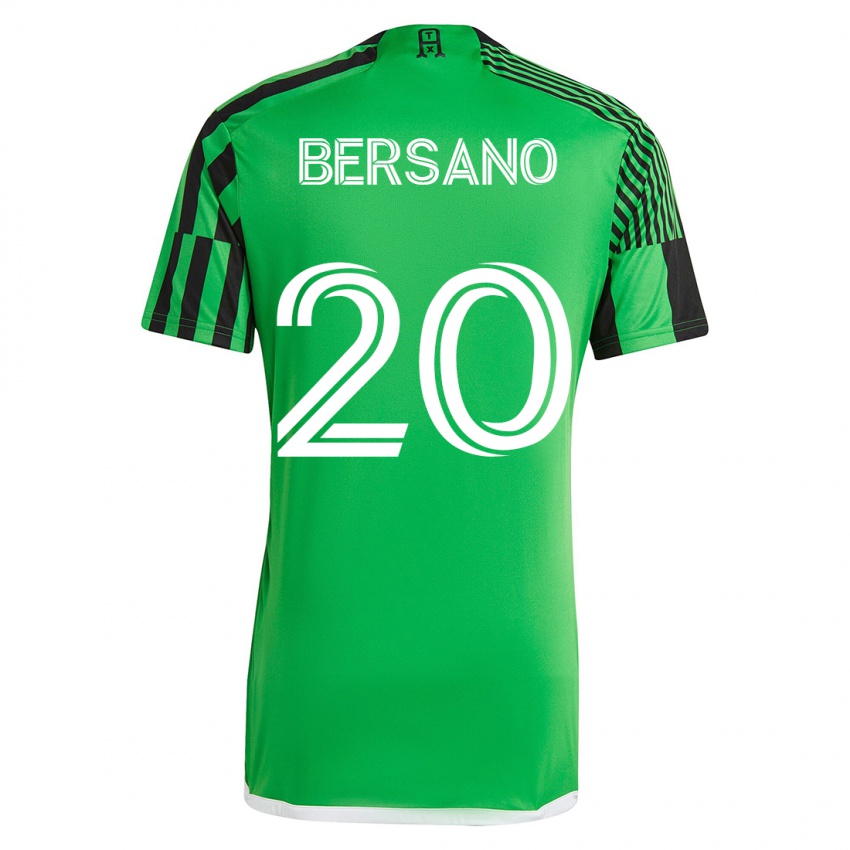 Niño Camiseta Matt Bersano #20 Verde Negro 1ª Equipación 2023/24 La Camisa
