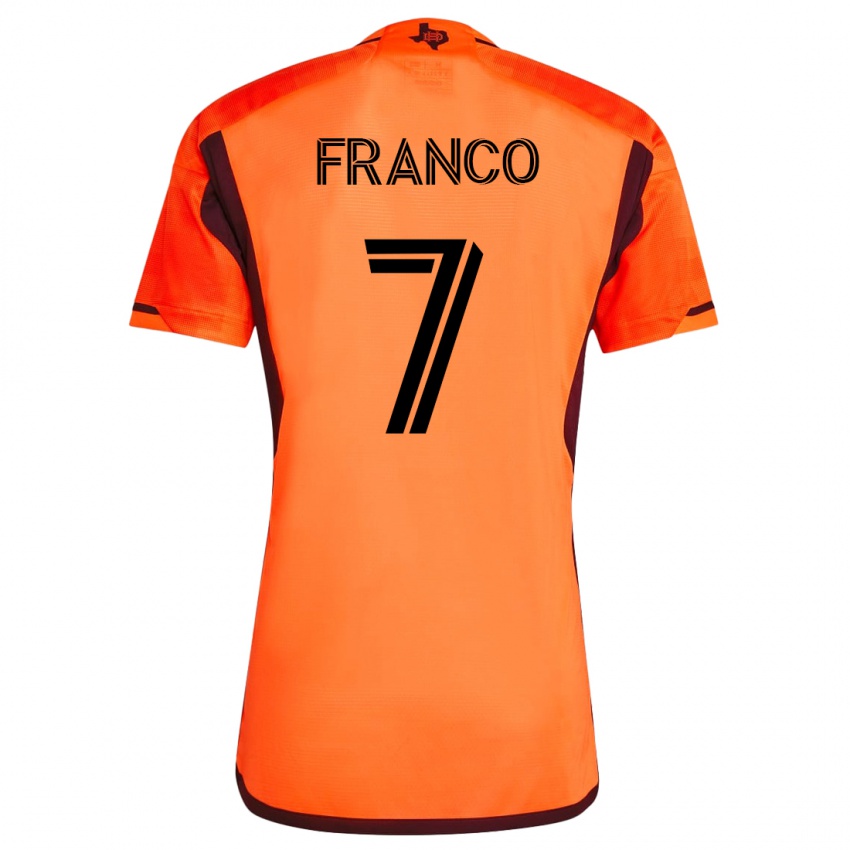 Niño Camiseta Iván Franco #7 Naranja 1ª Equipación 2023/24 La Camisa