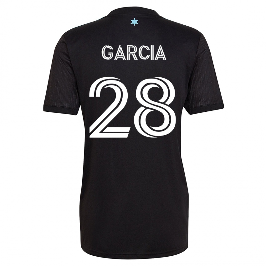 Niño Camiseta Mender García #28 Negro 1ª Equipación 2023/24 La Camisa