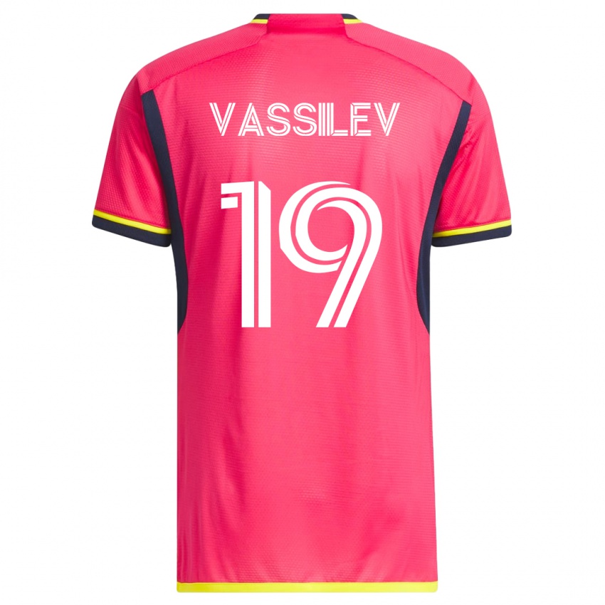 Niño Camiseta Indiana Vassilev #19 Rosa 1ª Equipación 2023/24 La Camisa