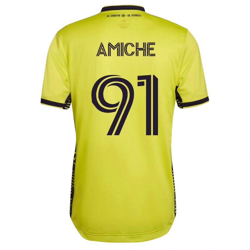 Niño Camiseta Kemy Amiche #91 Amarillo 1ª Equipación 2023/24 La Camisa