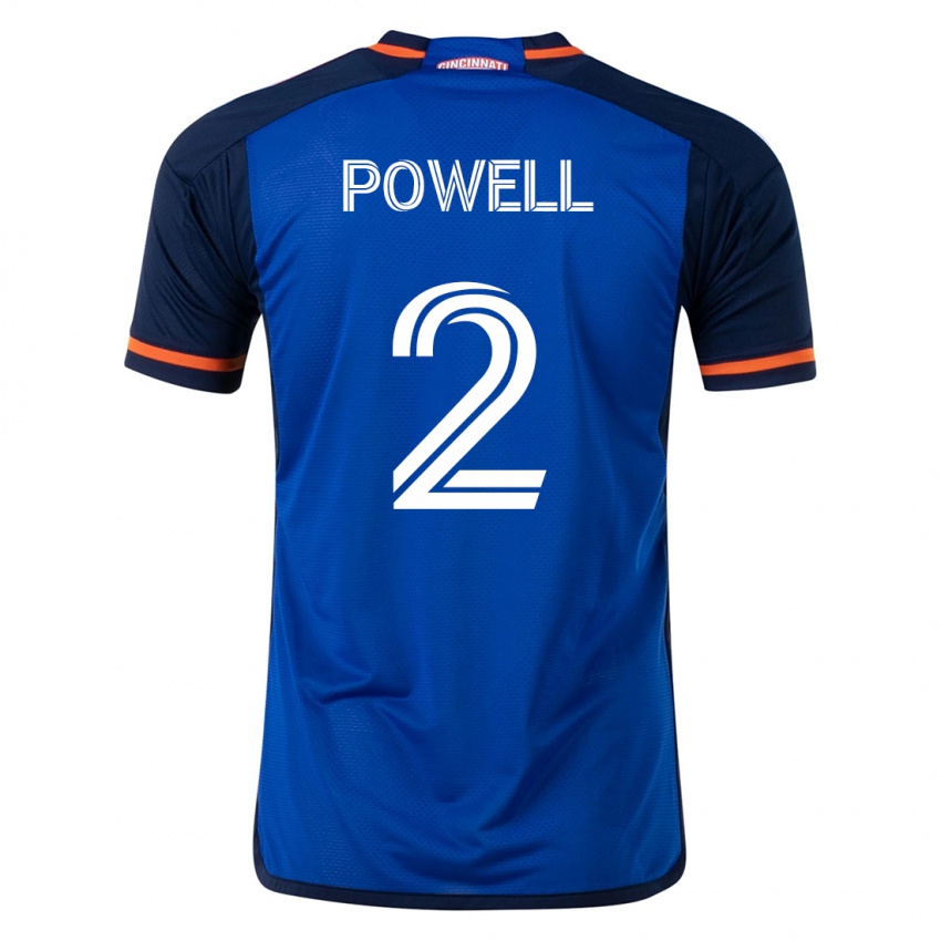 Niño Camiseta Alvas Powell #2 Azul 1ª Equipación 2023/24 La Camisa