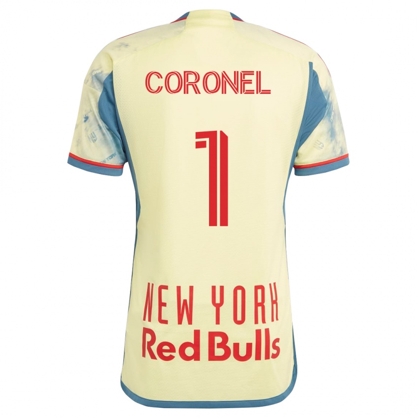 Niño Camiseta Carlos Coronel #1 Amarillo 1ª Equipación 2023/24 La Camisa