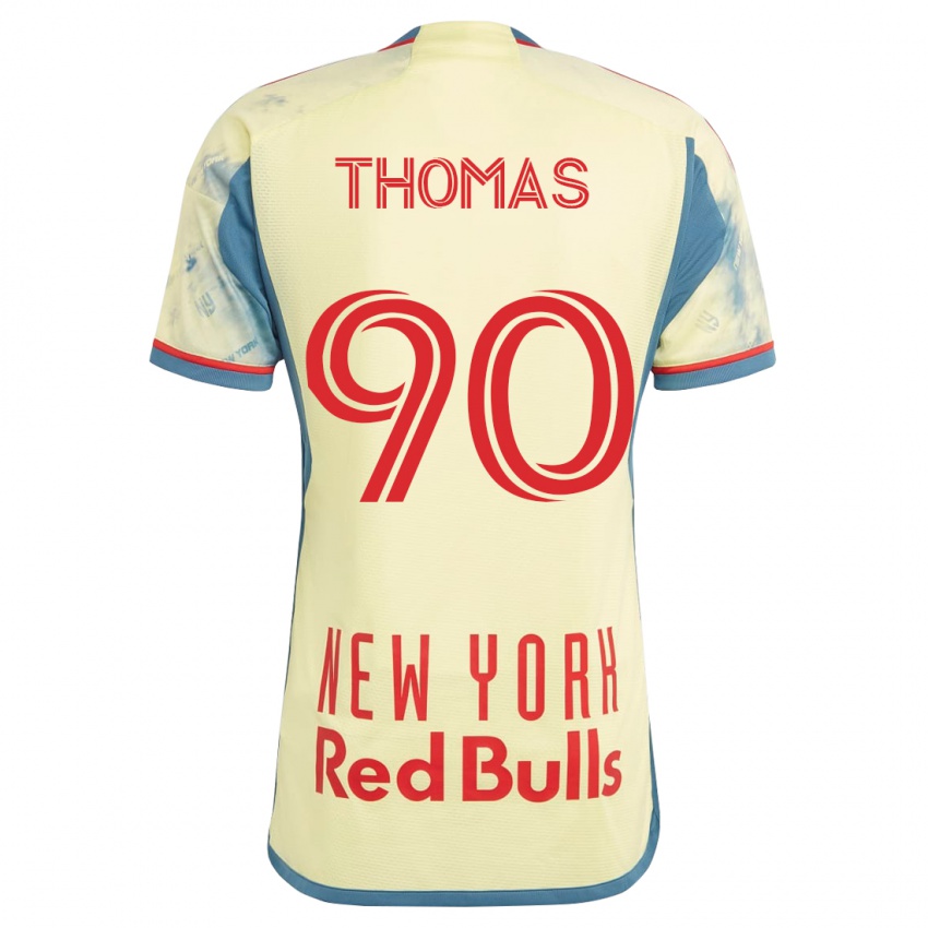 Niño Camiseta Oladayo Thomas #90 Amarillo 1ª Equipación 2023/24 La Camisa