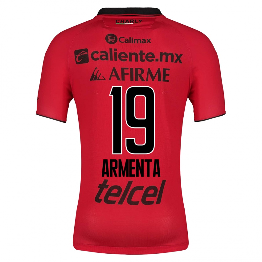 Niño Camiseta Eduardo Armenta #19 Rojo 1ª Equipación 2023/24 La Camisa