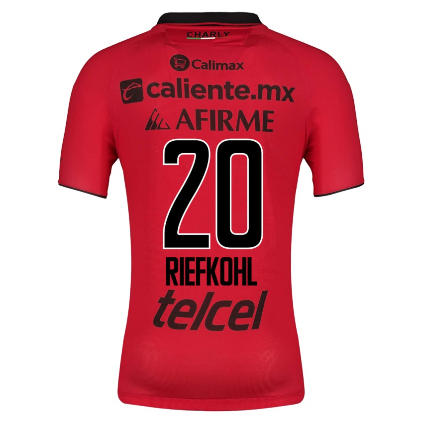 Niño Camiseta Luciana Riefkohl #20 Rojo 1ª Equipación 2023/24 La Camisa