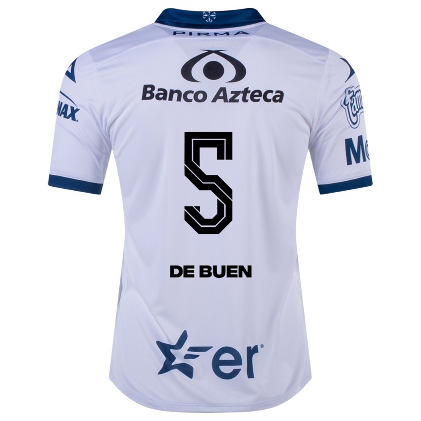 Niño Camiseta Diego De Buen #5 Blanco 1ª Equipación 2023/24 La Camisa