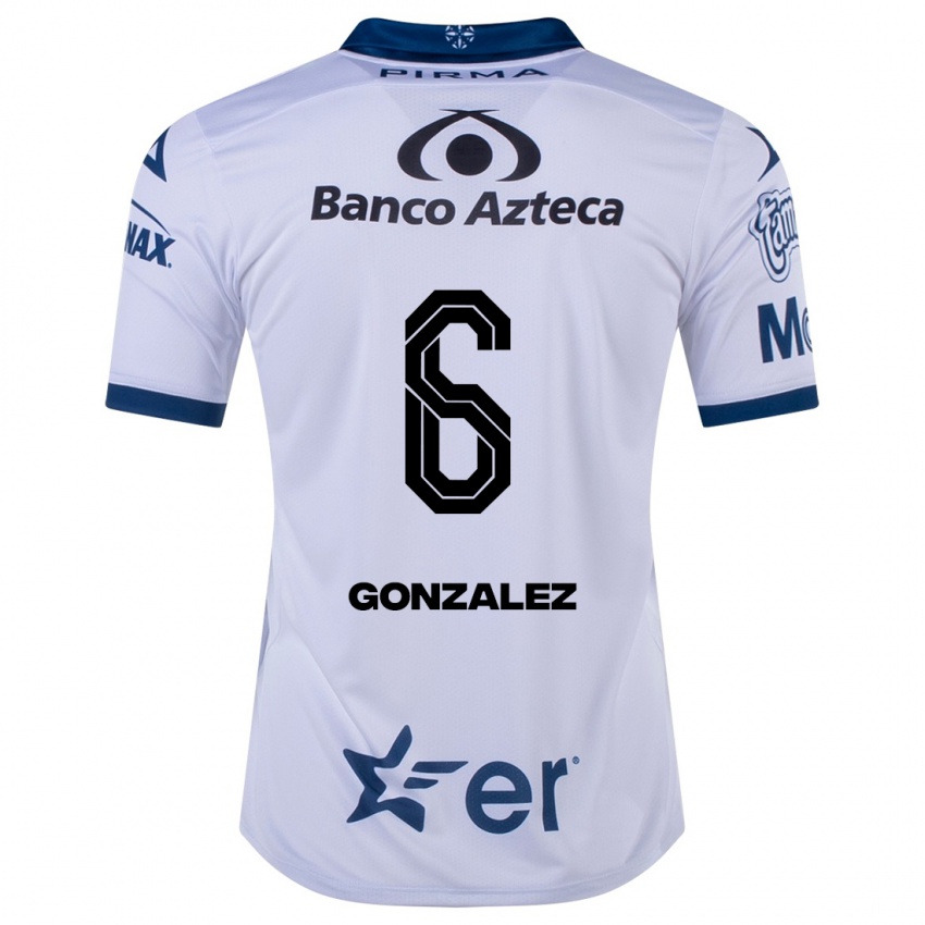 Niño Camiseta Pablo González #6 Blanco 1ª Equipación 2023/24 La Camisa