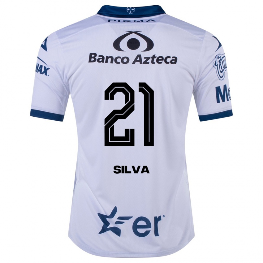 Niño Camiseta Gastón Silva #21 Blanco 1ª Equipación 2023/24 La Camisa