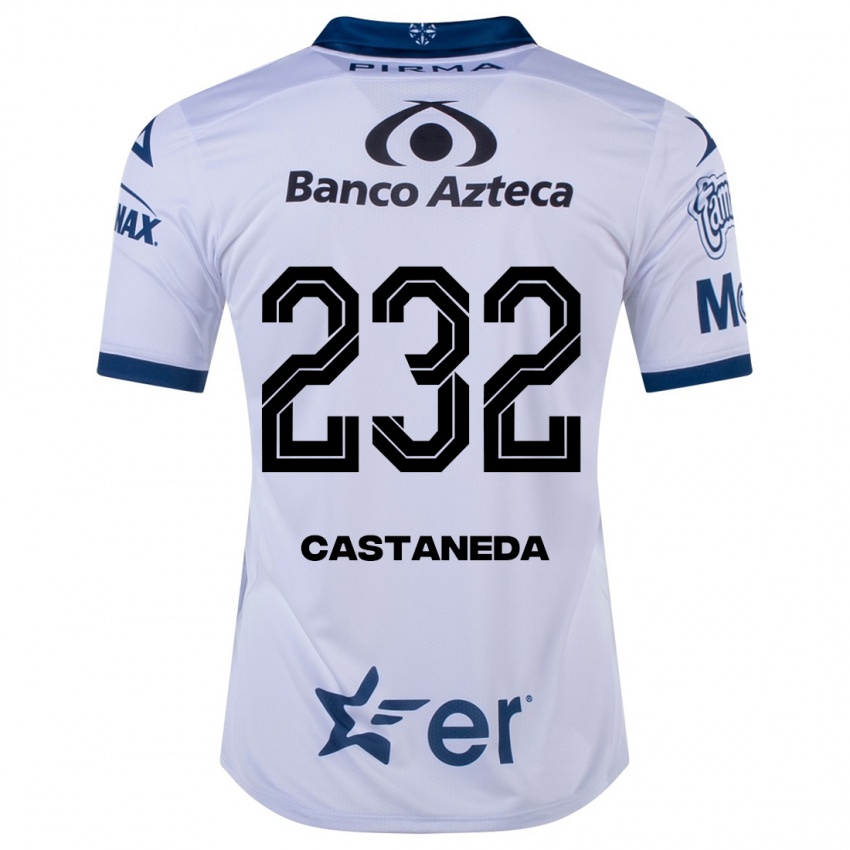 Niño Camiseta Ángel Castañeda #232 Blanco 1ª Equipación 2023/24 La Camisa
