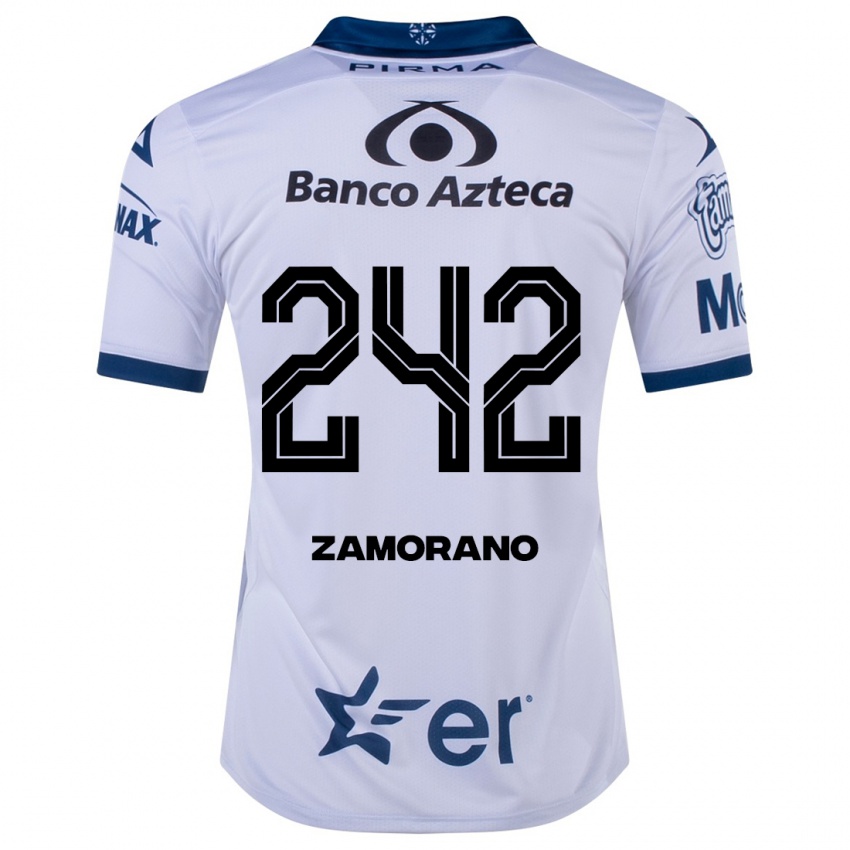 Niño Camiseta Leonardo Zamorano #242 Blanco 1ª Equipación 2023/24 La Camisa