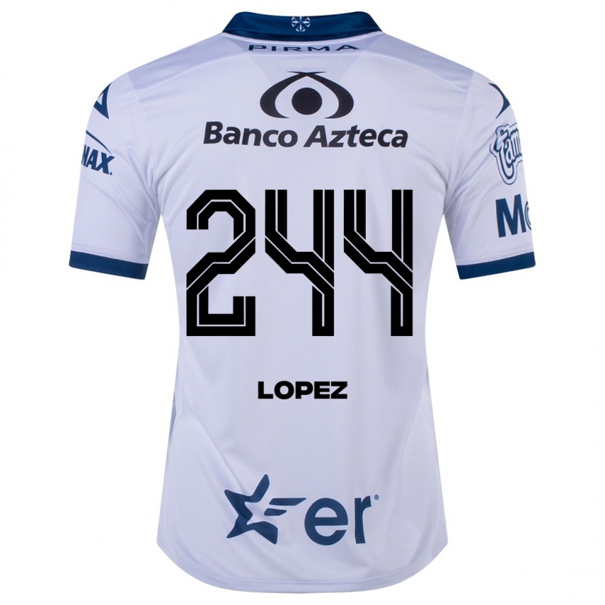 Niño Camiseta Daniel López #244 Blanco 1ª Equipación 2023/24 La Camisa