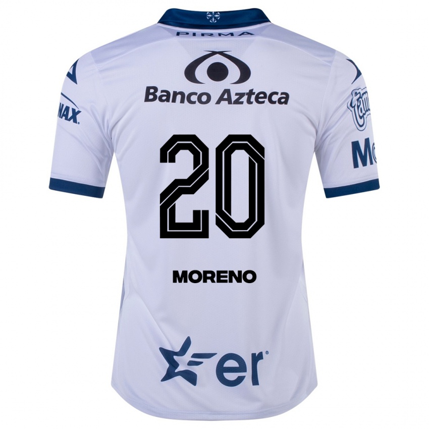 Niño Camiseta Ximena Moreno #20 Blanco 1ª Equipación 2023/24 La Camisa