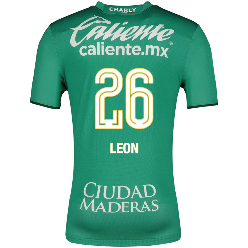 Niño Camiseta Armando León #26 Verde 1ª Equipación 2023/24 La Camisa
