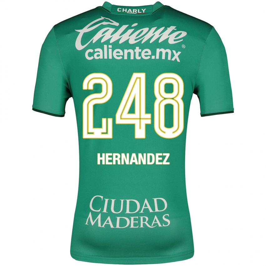 Niño Camiseta Fernando Hernández #248 Verde 1ª Equipación 2023/24 La Camisa