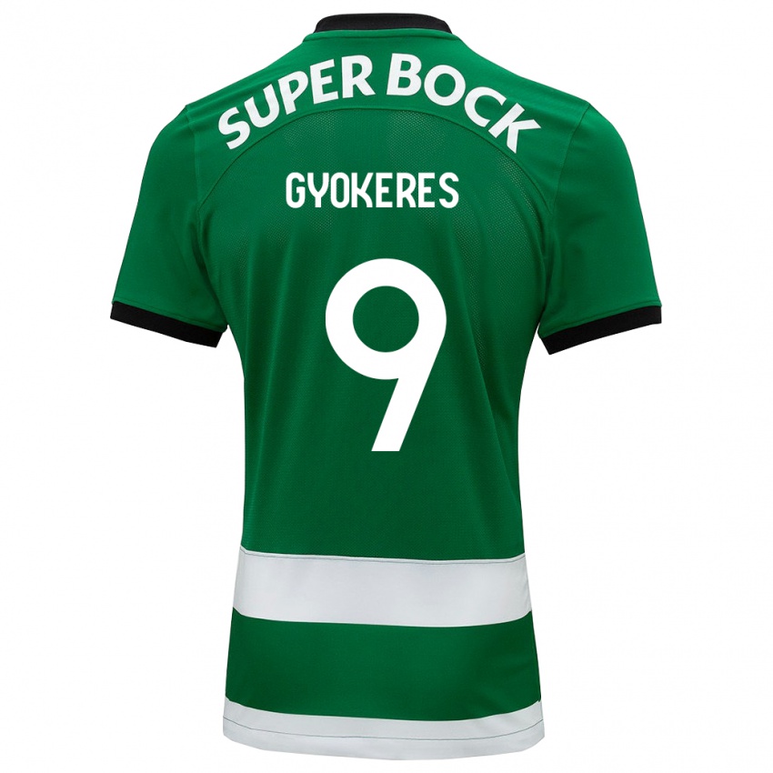 Niño Camiseta Viktor Gyökeres #9 Verde 1ª Equipación 2023/24 La Camisa