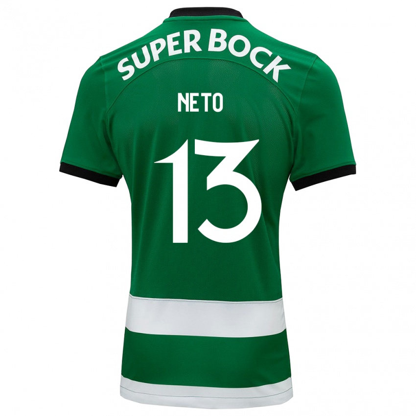 Niño Camiseta Luís Neto #13 Verde 1ª Equipación 2023/24 La Camisa