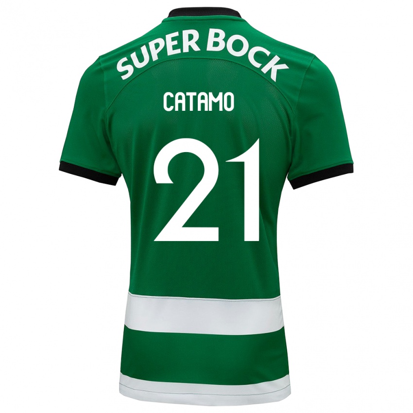 Niño Camiseta Geny Catamo #21 Verde 1ª Equipación 2023/24 La Camisa