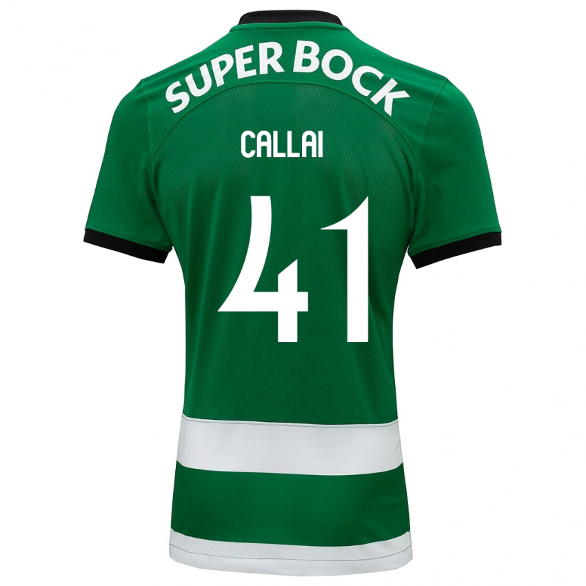 Niño Camiseta Diego Callai #41 Verde 1ª Equipación 2023/24 La Camisa