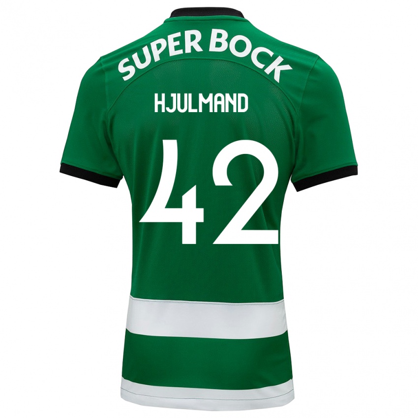 Niño Camiseta Morten Hjulmand #42 Verde 1ª Equipación 2023/24 La Camisa