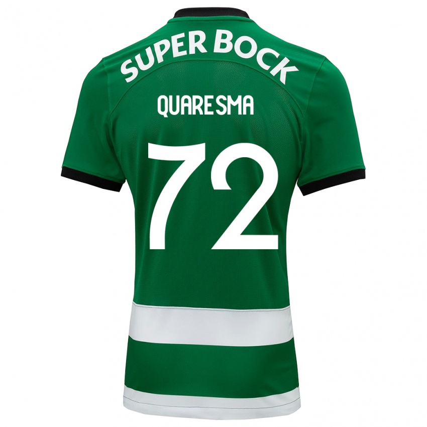 Niño Camiseta Eduardo Quaresma #72 Verde 1ª Equipación 2023/24 La Camisa