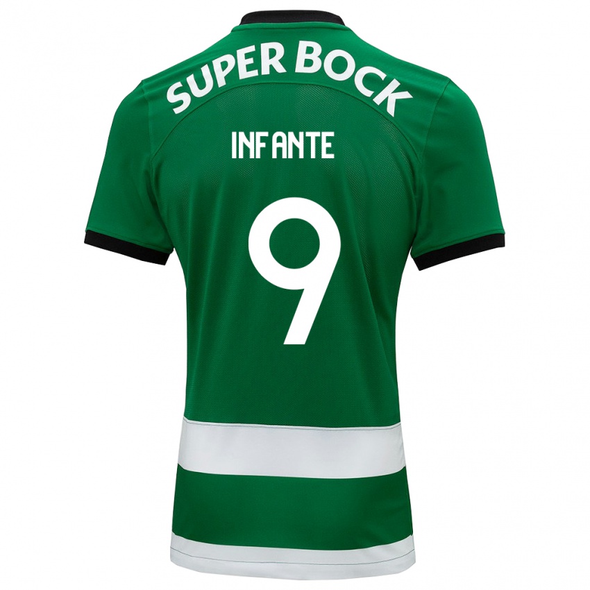 Niño Camiseta João Infante #9 Verde 1ª Equipación 2023/24 La Camisa