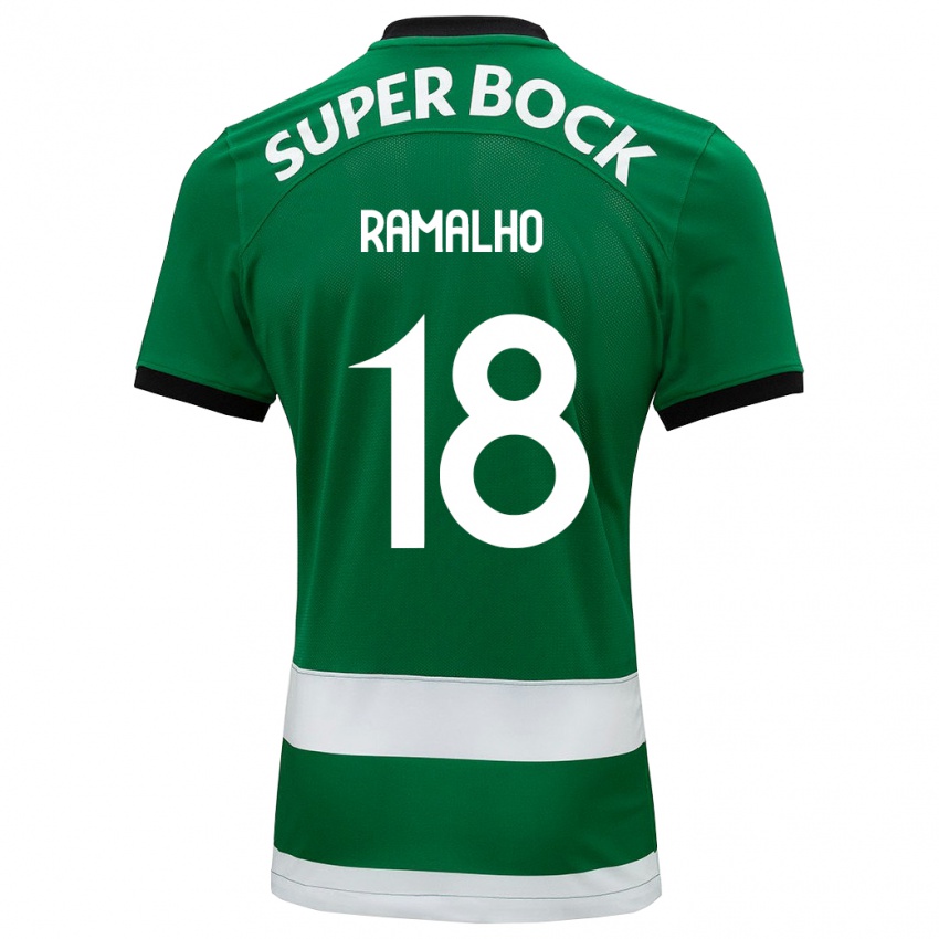 Niño Camiseta Inês Filipa Ramalho Gonçalves #18 Verde 1ª Equipación 2023/24 La Camisa