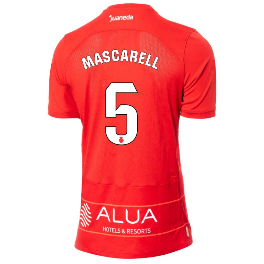 Niño Camiseta Omar Mascarell #5 Rojo 1ª Equipación 2023/24 La Camisa