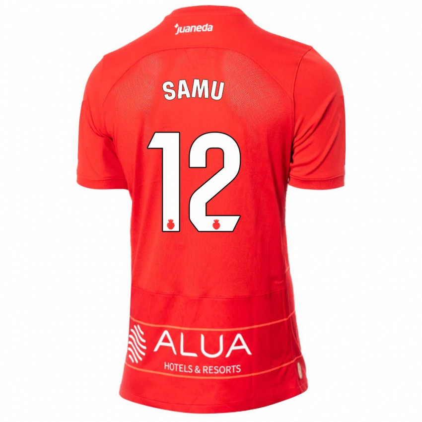 Niño Camiseta Samú Costa #12 Rojo 1ª Equipación 2023/24 La Camisa