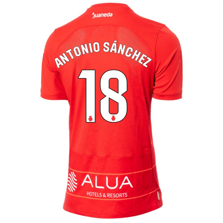 Niño Camiseta Antonio Sánchez #18 Rojo 1ª Equipación 2023/24 La Camisa