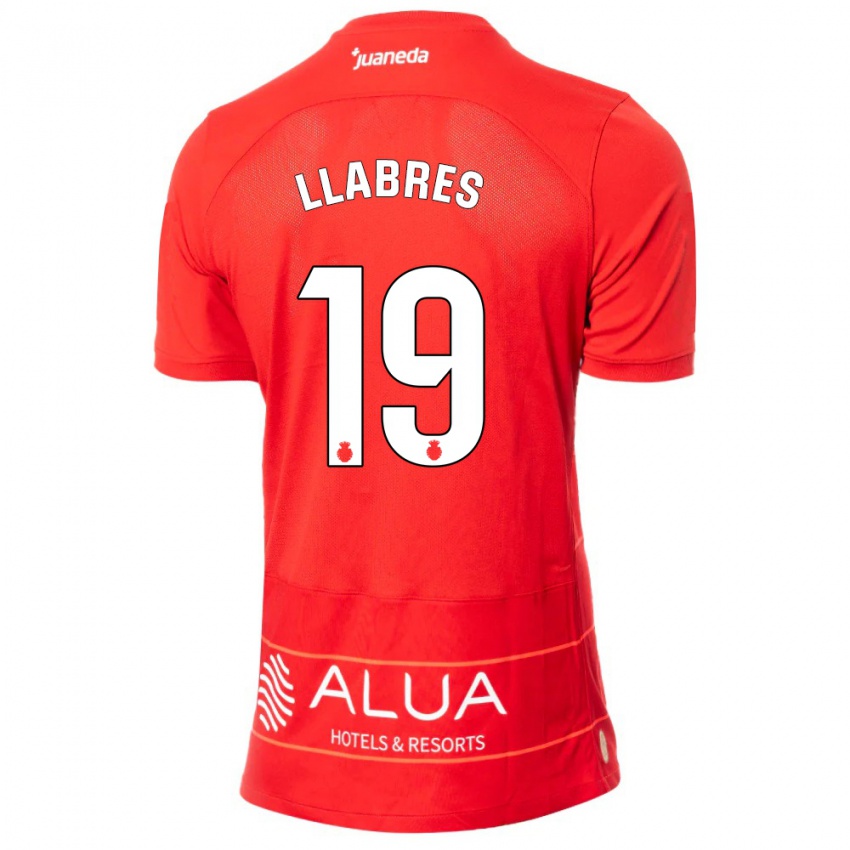 Niño Camiseta Javi Llabrés #19 Rojo 1ª Equipación 2023/24 La Camisa