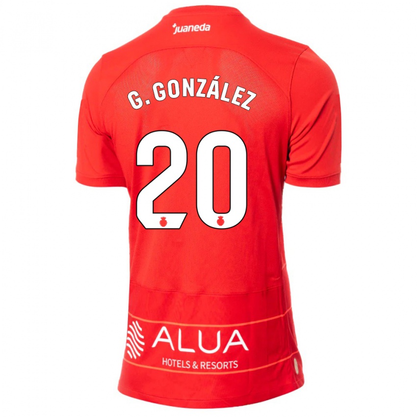 Niño Camiseta Giovanni González #20 Rojo 1ª Equipación 2023/24 La Camisa