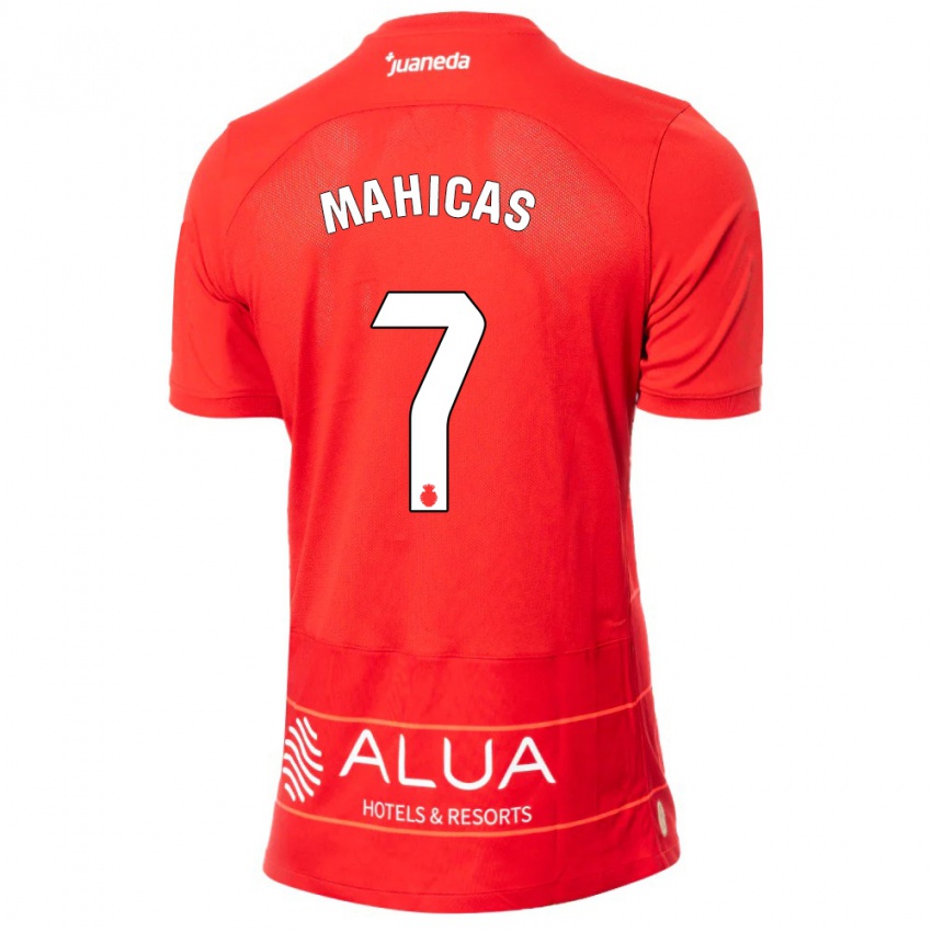 Niño Camiseta Julián Mahicas #7 Rojo 1ª Equipación 2023/24 La Camisa