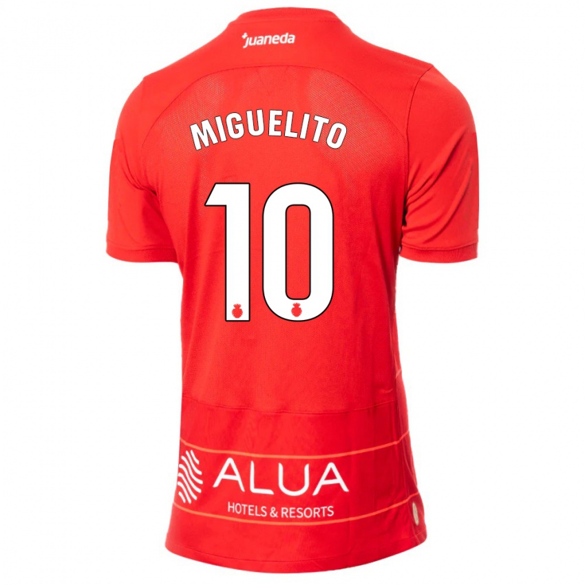 Niño Camiseta Miguelito #10 Rojo 1ª Equipación 2023/24 La Camisa