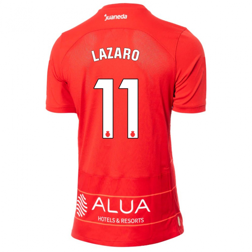 Niño Camiseta Victor Lázaro #11 Rojo 1ª Equipación 2023/24 La Camisa